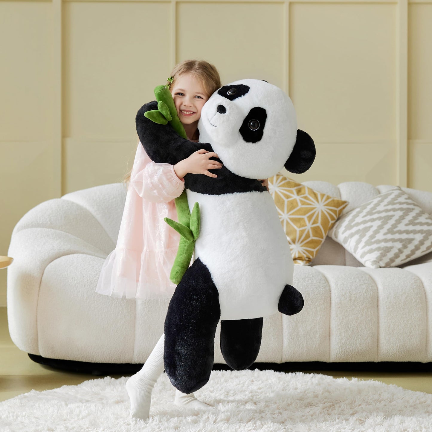 IKASA Giant Panda Plush Toy – 30-Inch Jumbo Cuddle Companion