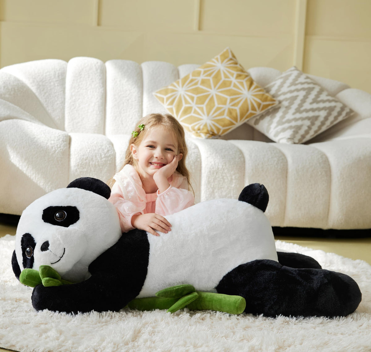 IKASA Giant Panda Plush Toy – 30-Inch Jumbo Cuddle Companion