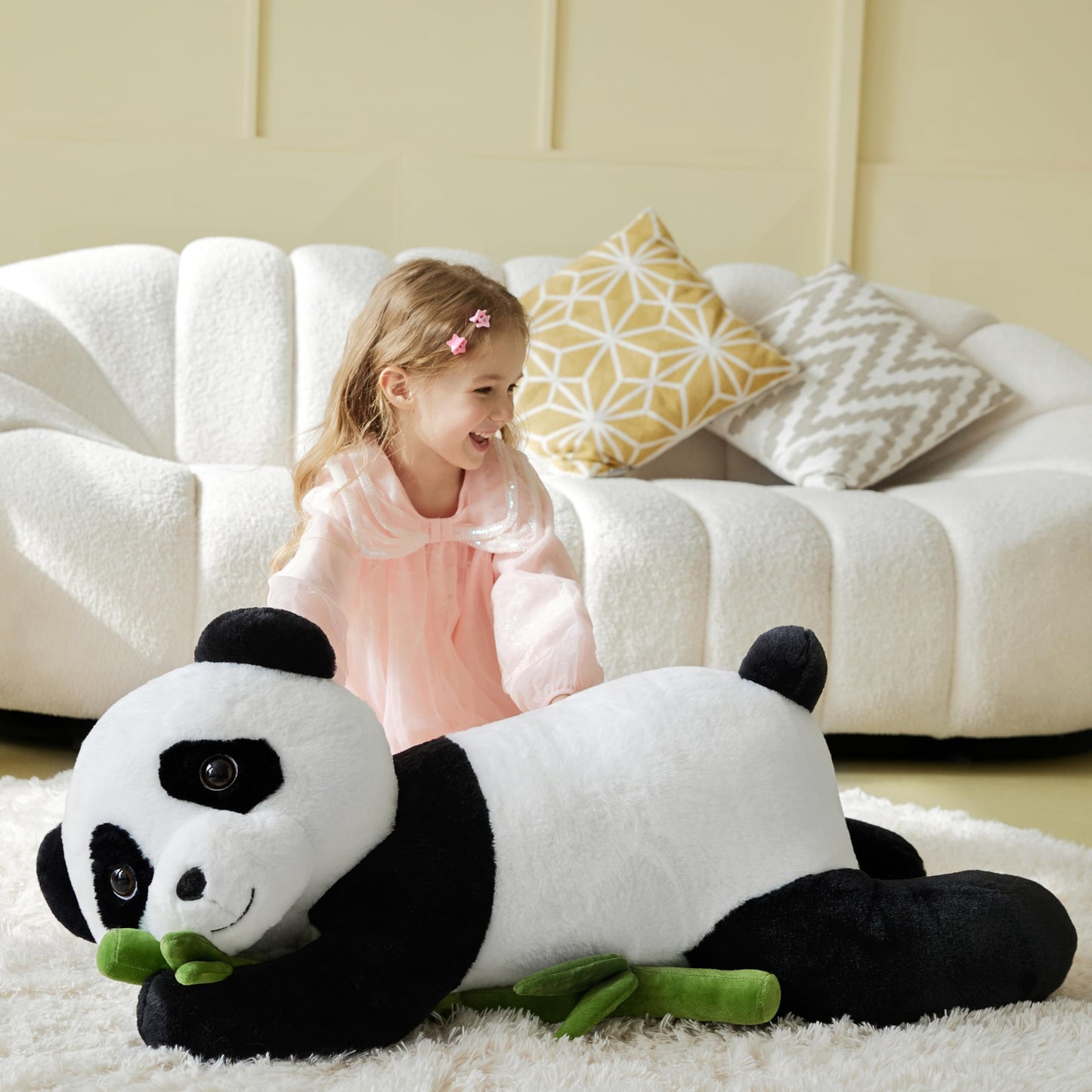 IKASA Giant Panda Plush Toy – 30-Inch Jumbo Cuddle Companion