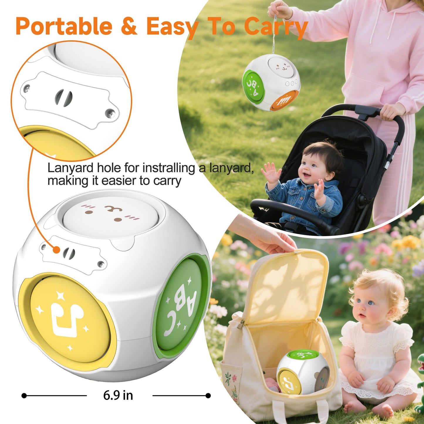 iKOIHO Bilingual Musical Learning Cube for Babies & Toddlers – English/Spanish Educational Toy (6–18 Months)