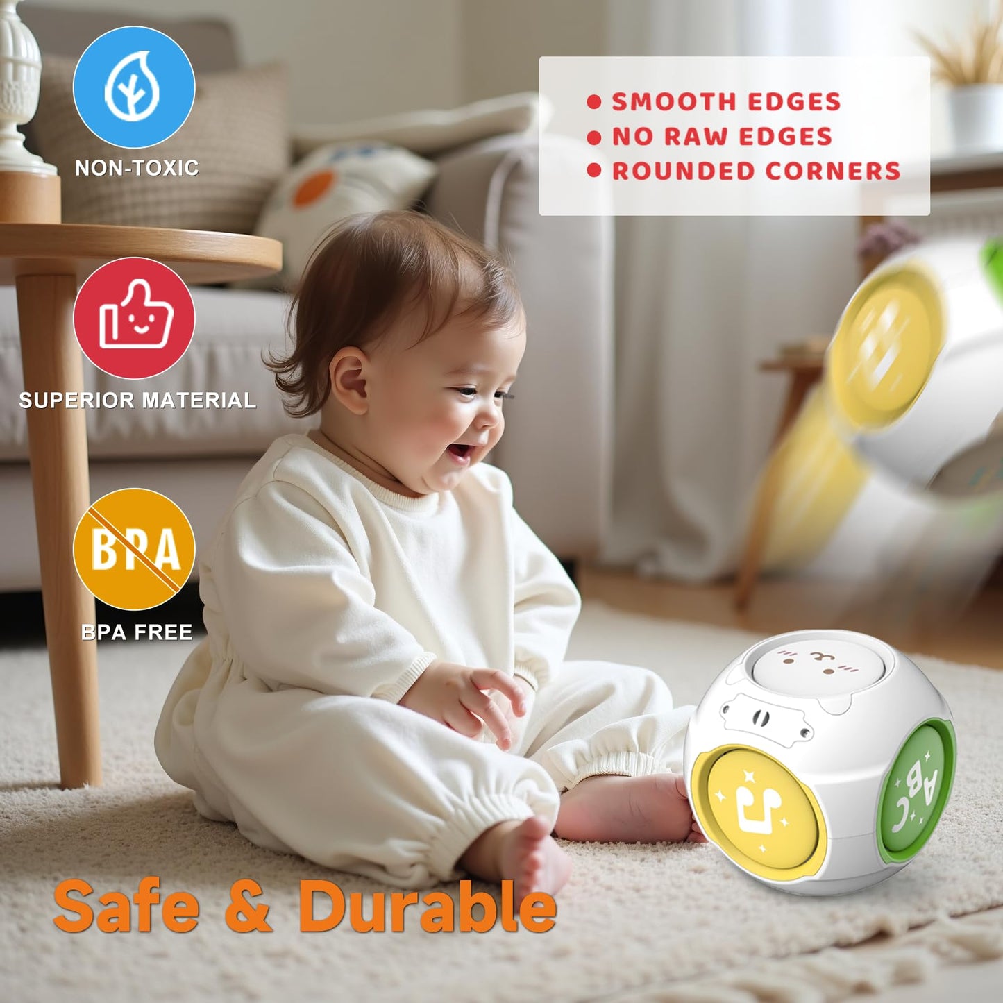 iKOIHO Bilingual Musical Learning Cube for Babies & Toddlers – English/Spanish Educational Toy (6–18 Months)