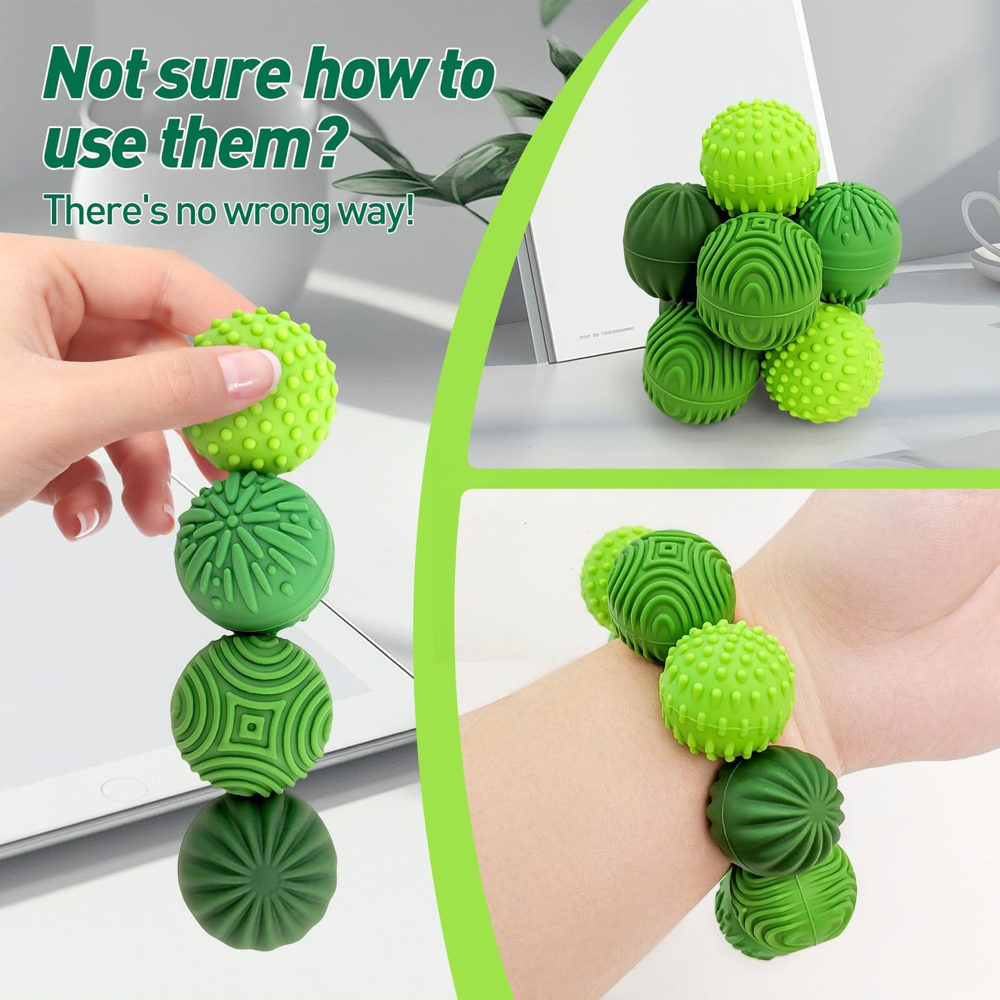 iKrto Magnetic Fidget Balls – 4-Pack Silicone Sensory Toys for Focus & Stress Relief