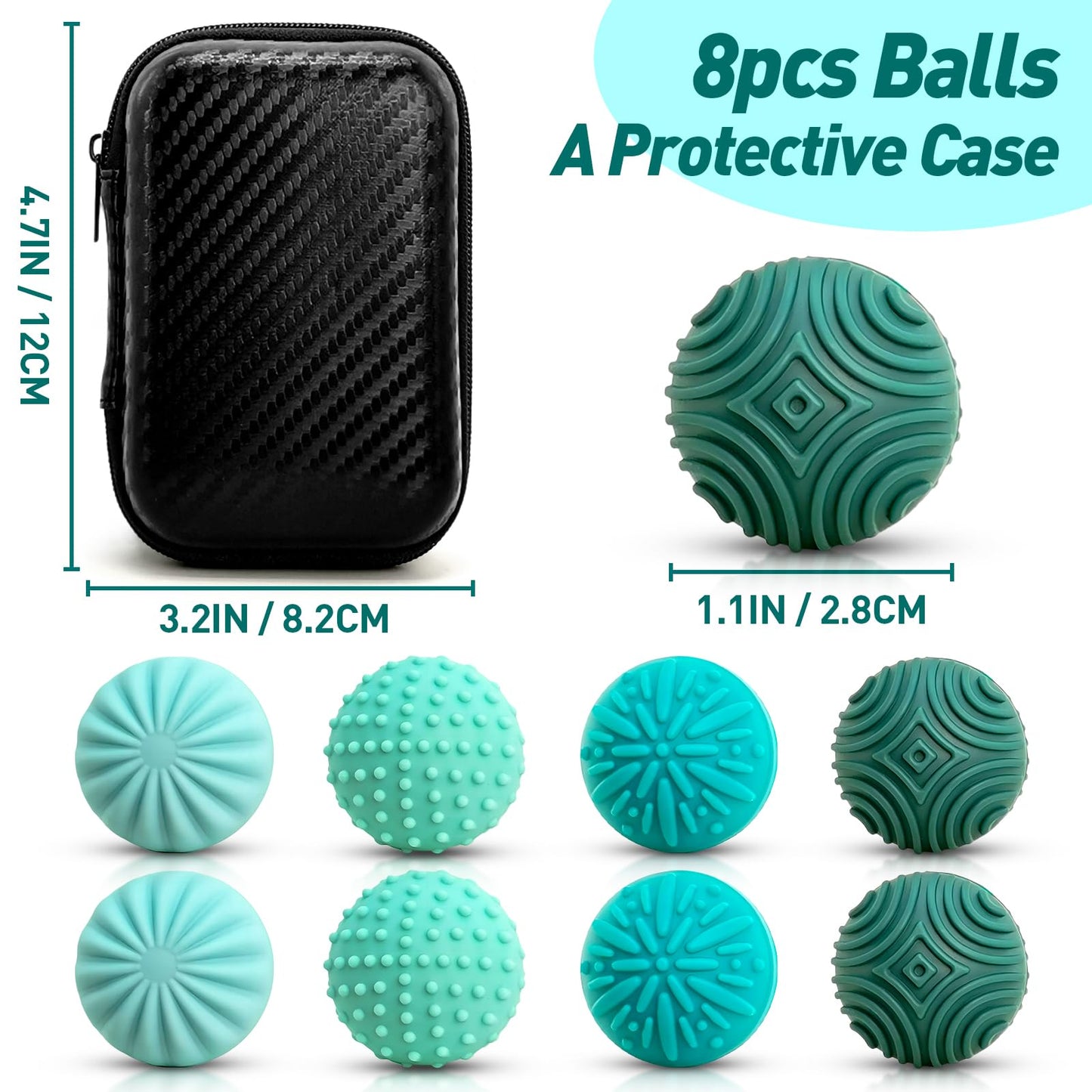 iKrto Magnetic Stress Balls – 8pcs Silicone Fidget Toy for Adults & Teens