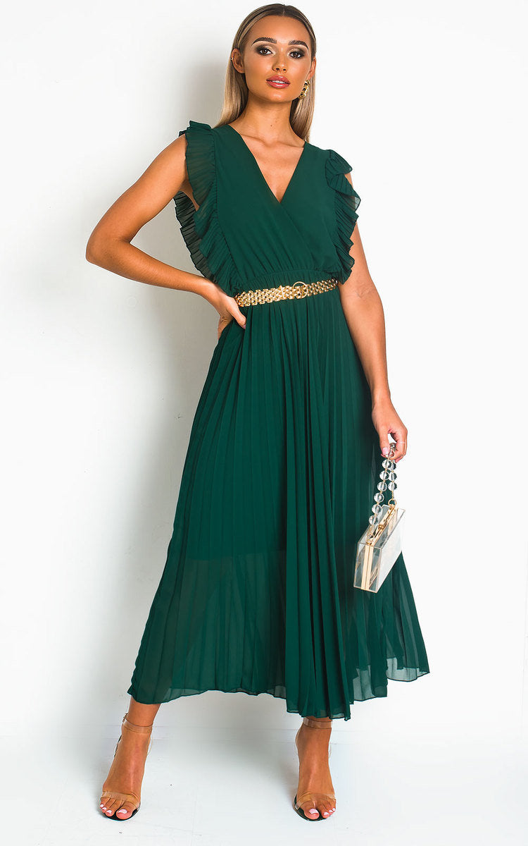 Pleated Maxi Dress