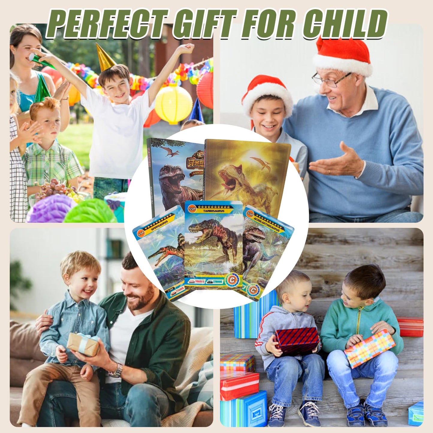 IKRUZZI Dinosaur Flash Cards – 168-Count Educational Set with Binders