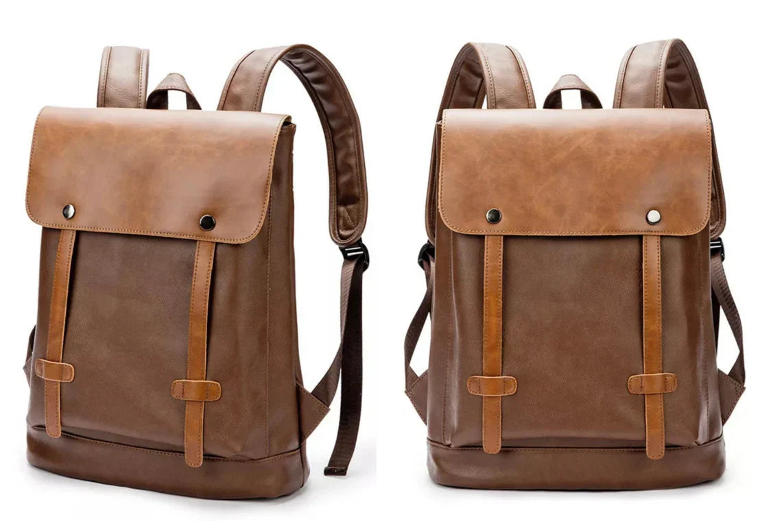 Women PU leather backpack, macbook backpack, leatherette rucksack