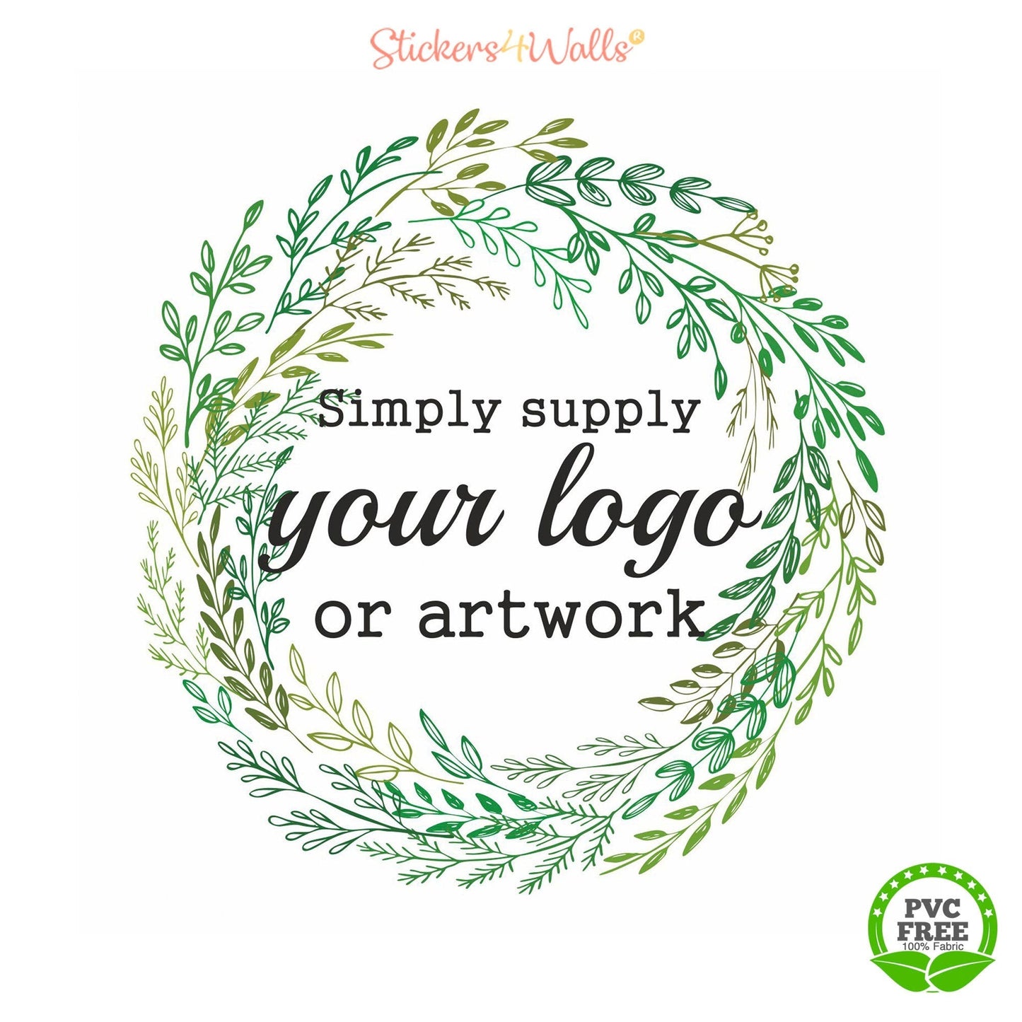 Own Design or Brand Fabric Wall Sticker - Reusable