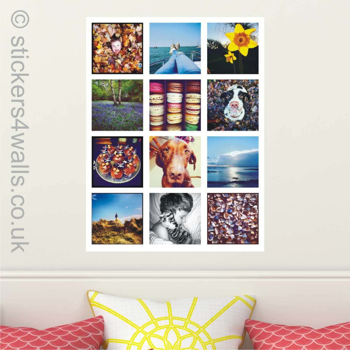 Personalised 12 Photo Instagram Style Wall Poster