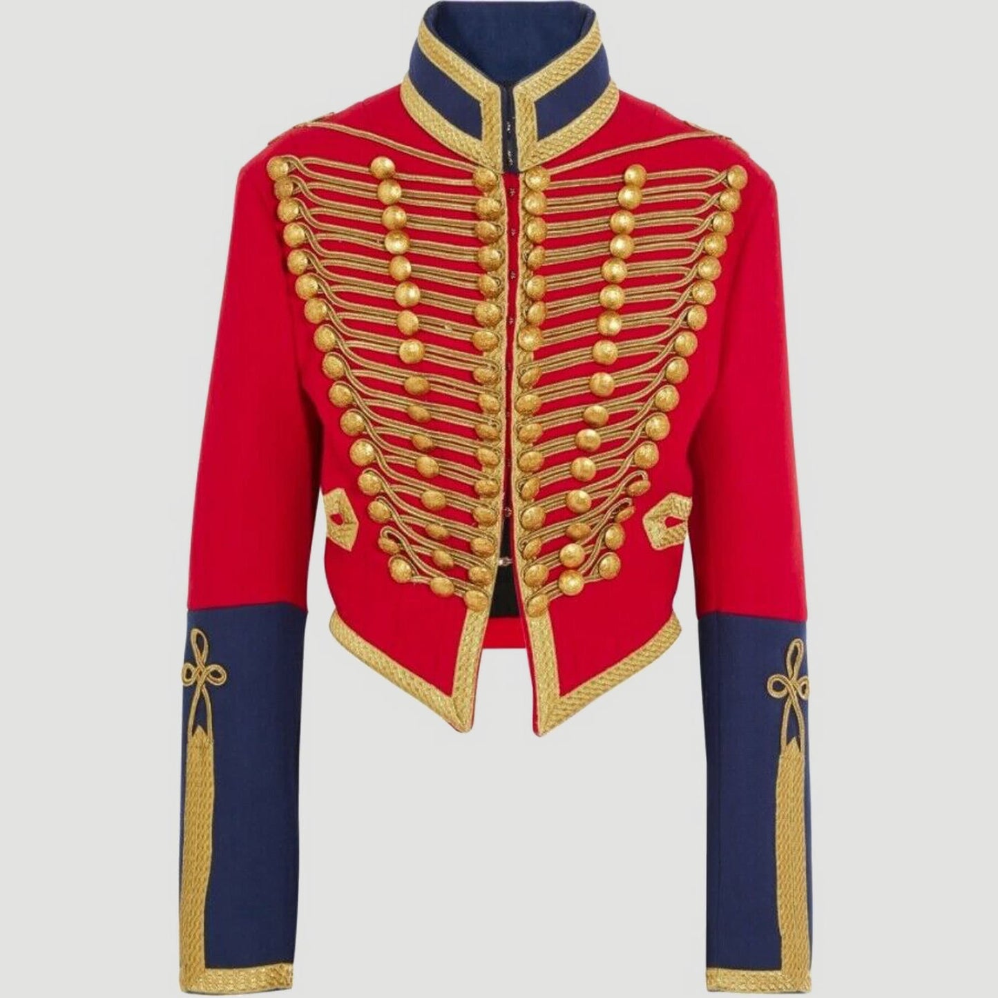Ladies Red Blue Wool Military Jacket Officer Hussar Jacket