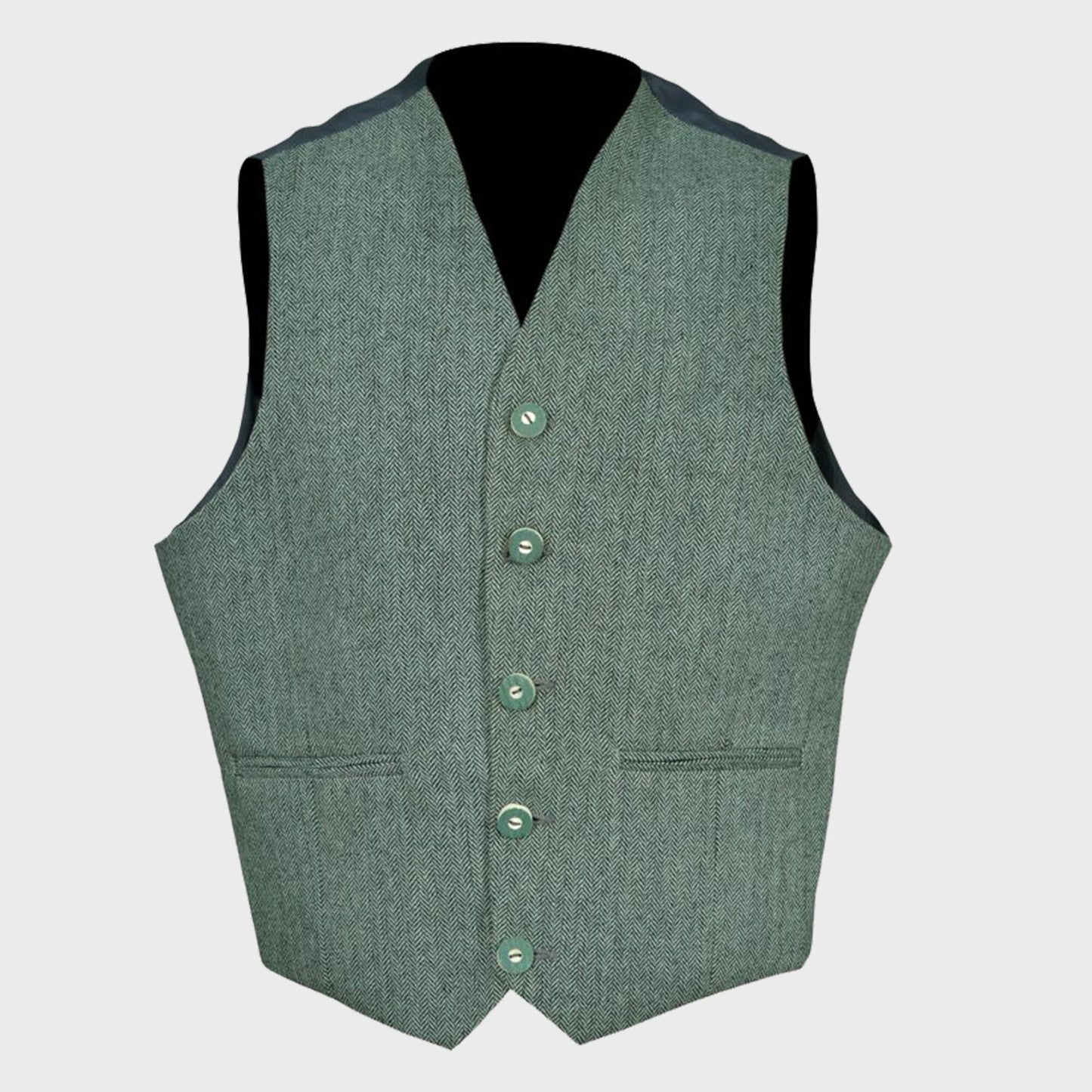 Lovat Green Tweed Argyle Kilt Jacket with Matching 5-Button Vest Waistcoat – Made to Order Scottish Highland Dress