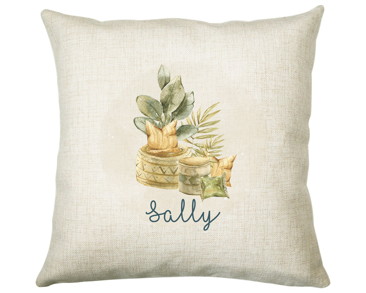 Personalised Plant lover Named Cushion Gift Printed Name Design - Cushion Throw Pillow Gift For Plant Lover Christmas Gift CS383
