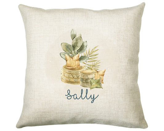 Personalised Plant lover Named Cushion Gift Printed Name Design - Cushion Throw Pillow Gift For Plant Lover Christmas Gift CS383