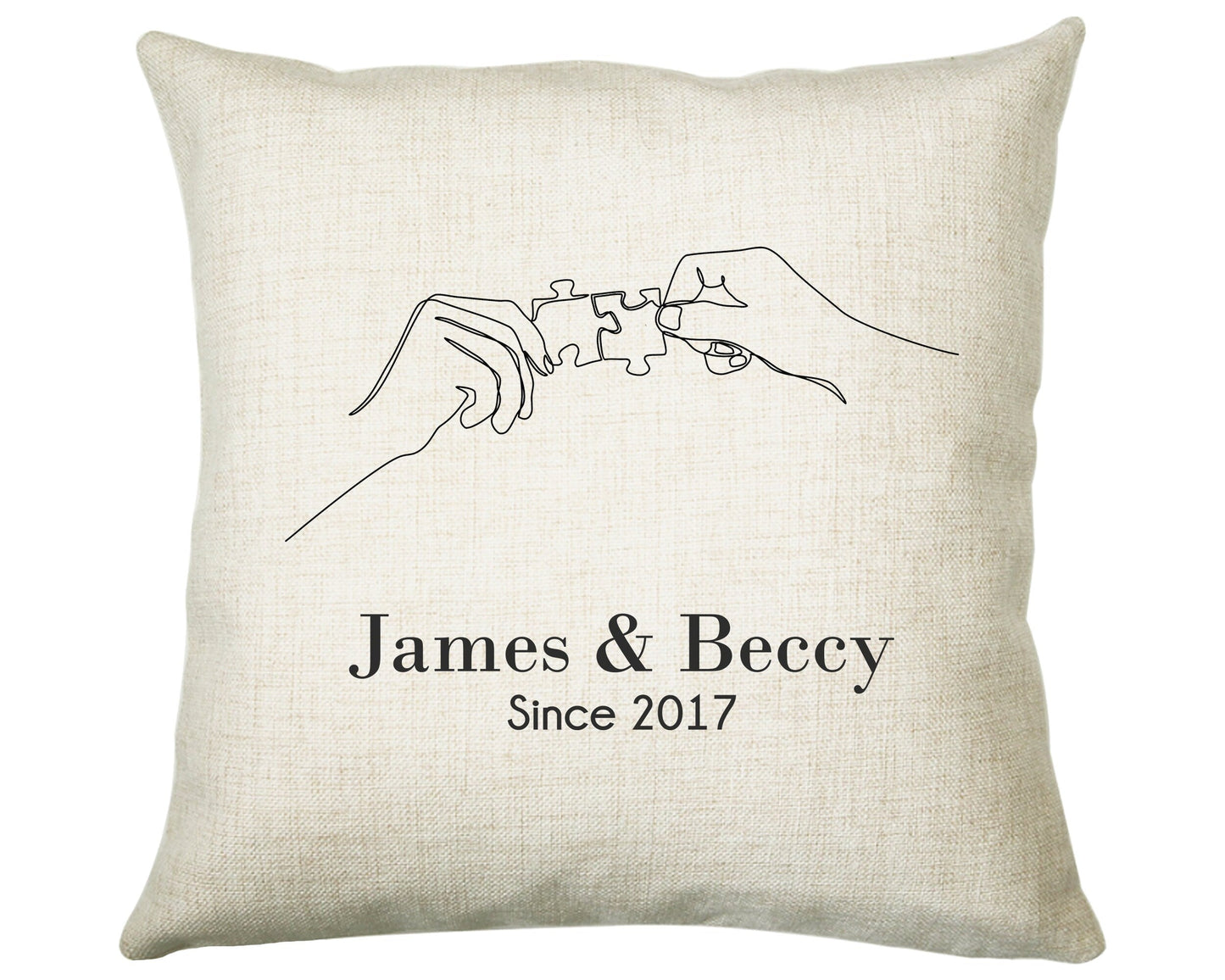 Personalised Valentines Couples Cushion Gift - Puzzle Piece Cushion Throw Pillow Gift For Him Her Boyfriend Girlfriend Gift CS119