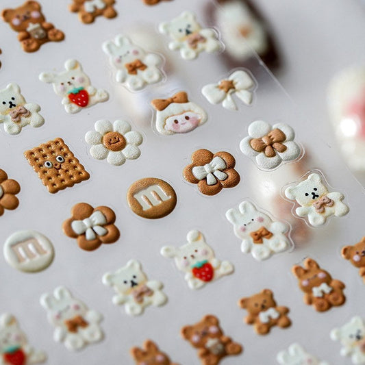 Hello Claws | Kawaii Bear Bunny Nail Deco Sticker