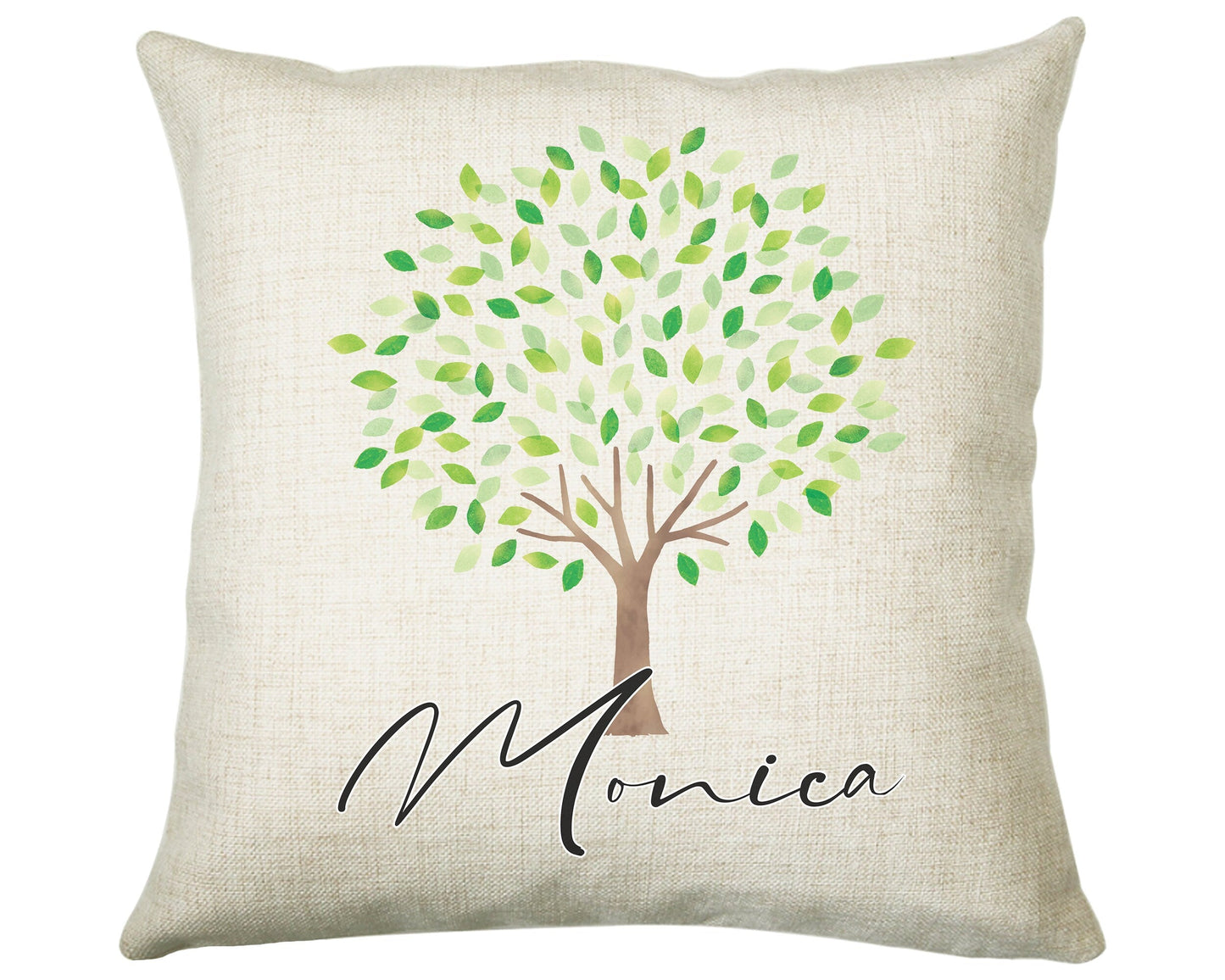 Personalised Tree Cushion Gift Printed Name Design - Cushion Throw Pillow Scenic Nature Gift For Sitting Room Bedroom Birthday Gift CS497