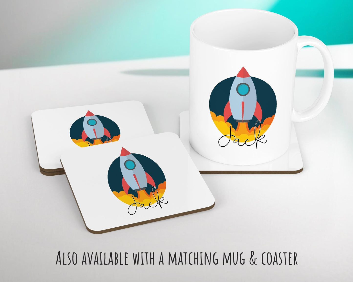 Personalised Space Rocket Cushion Gift Printed Name Design Cushion Throw Pillow Gift For Boys Nursery Bedroom Birthday Christmas Gift CS011