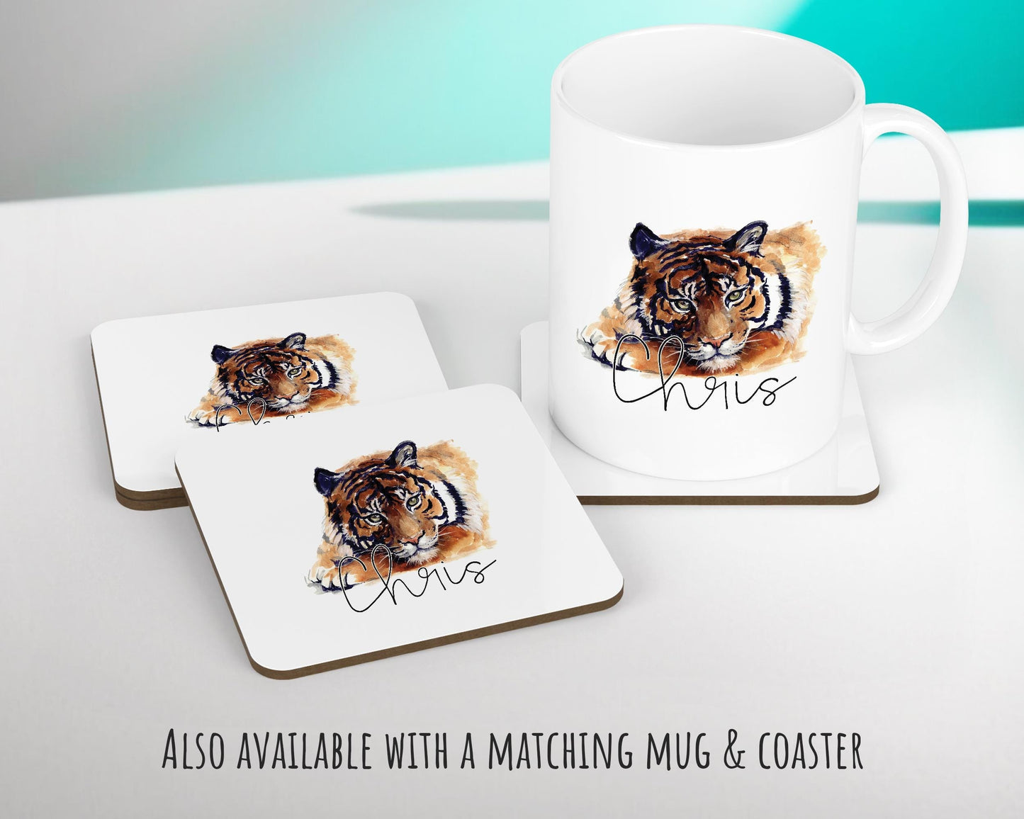 Personalised Tiger Cushion Gift Printed Name Design Big Cat Cushion Throw Pillow Gift For Mum Dad Friend Bedroom Birthday Gift CS138