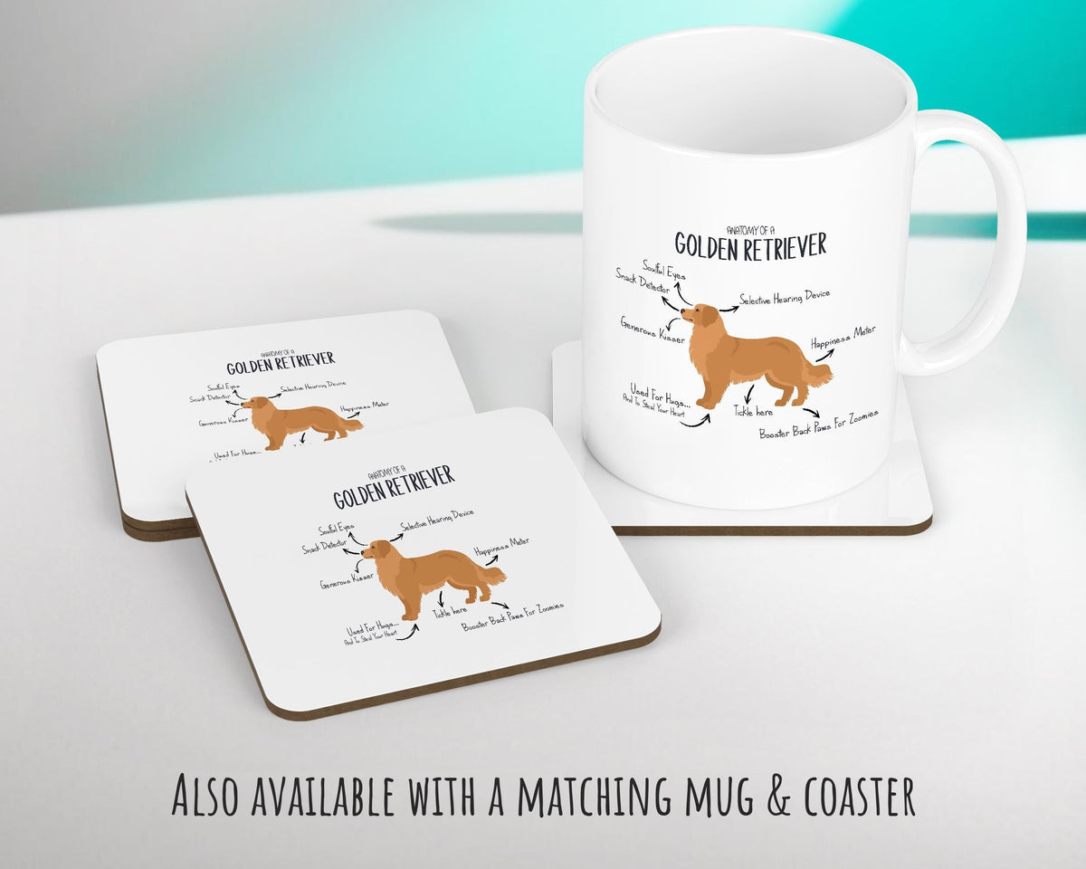 Anatomy of a Golden Retriever Funny Gift For Him Or Her Cushion Pillow Bedroom Decor CS410