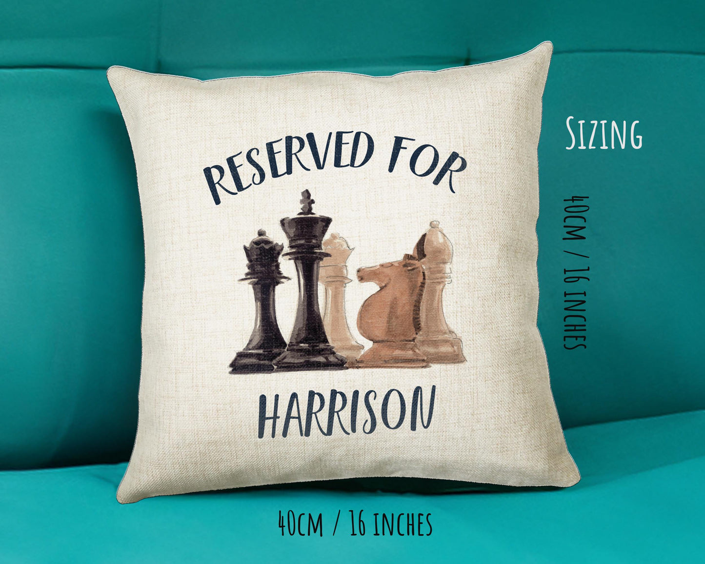 Personalised Chess Reserved For Cushion Gift Printed Name Design Cushion Throw Pillow Gift For Him Her Christmas Gift CS354
