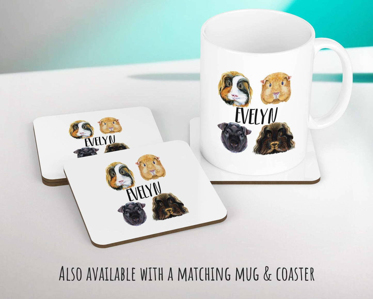 Personalised Guinea Pig Cushion Gift Printed Name Design - Cushion Throw Pillow Gift For Mum Friend Bedroom Birthday Christmas Gift CS331