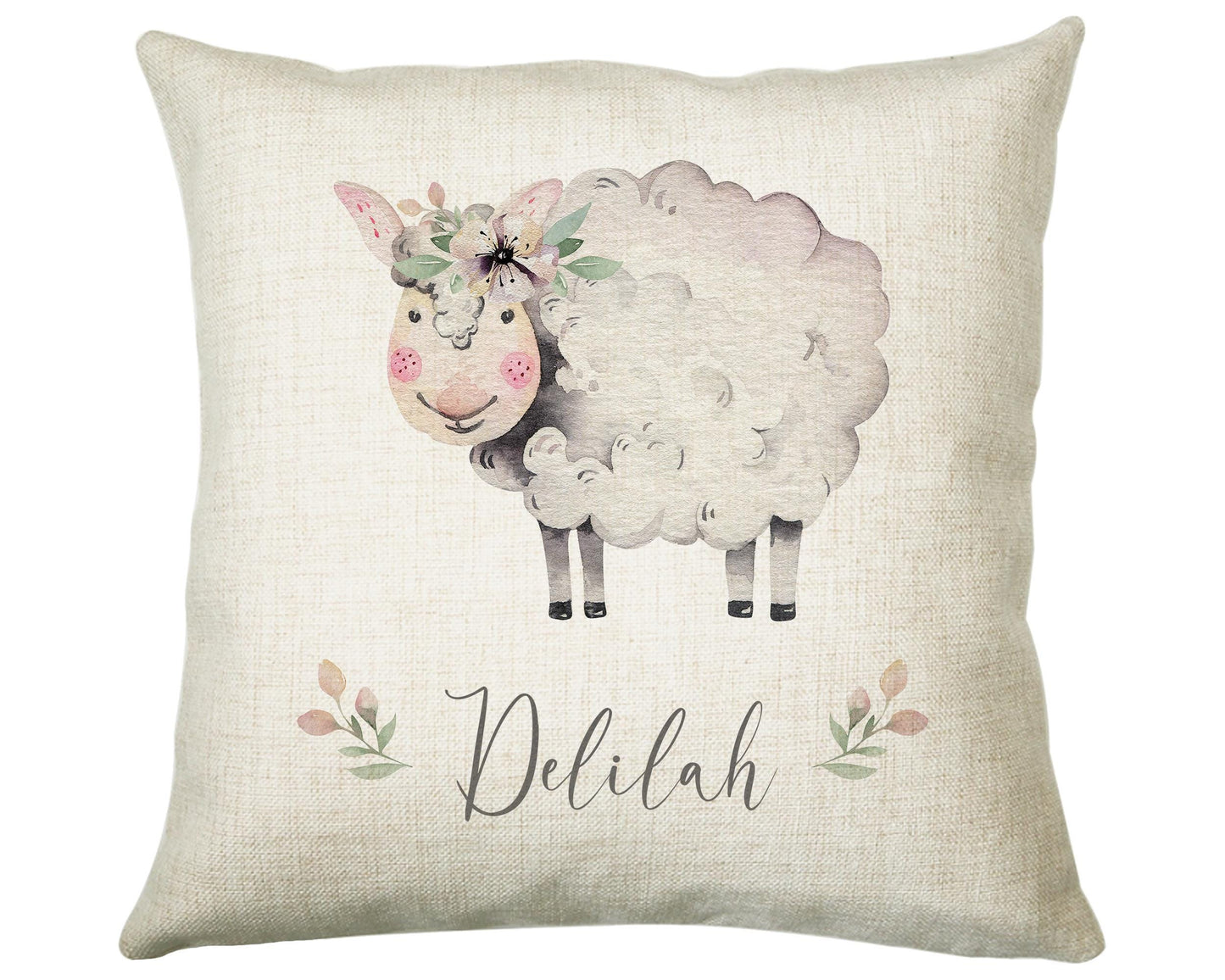 Personalised Sheep Cushion Gift Printed Name Design - Pillow Gift For Girls Boys Nursery Bedroom Farm Animal Decor Birthday Gift CS283