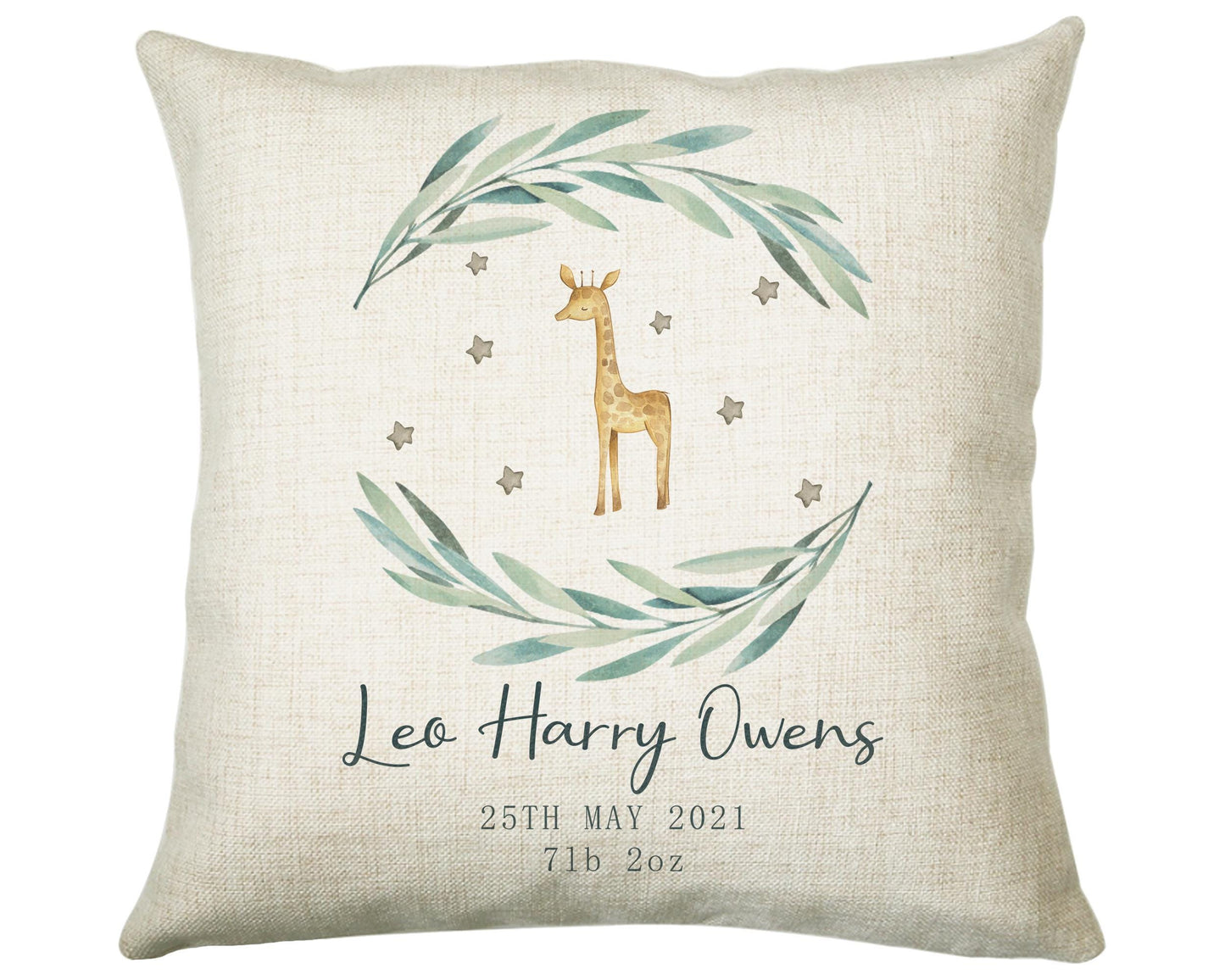 Personalised Baby Cushion New Baby Gift Printed Name Design - Pillow Gift For Girls Boys Nursery Bedroom Decor Gift CS234