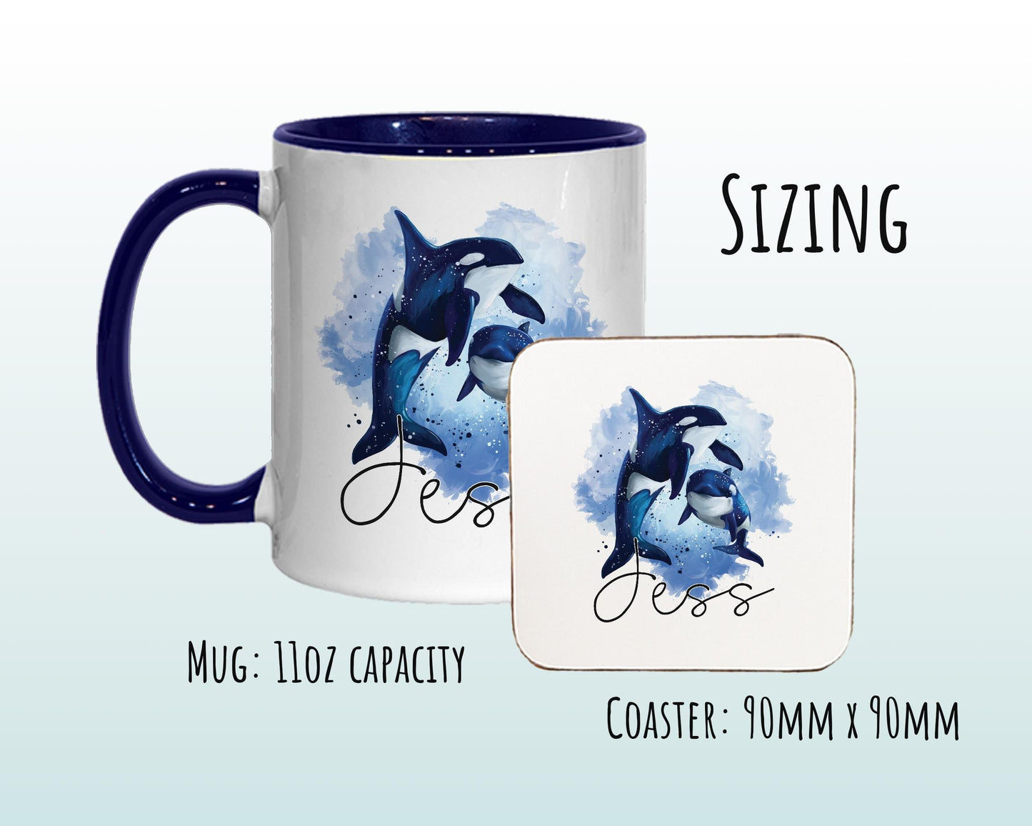 Personalised Orca Killer Whale Coffee Mug MGZ088