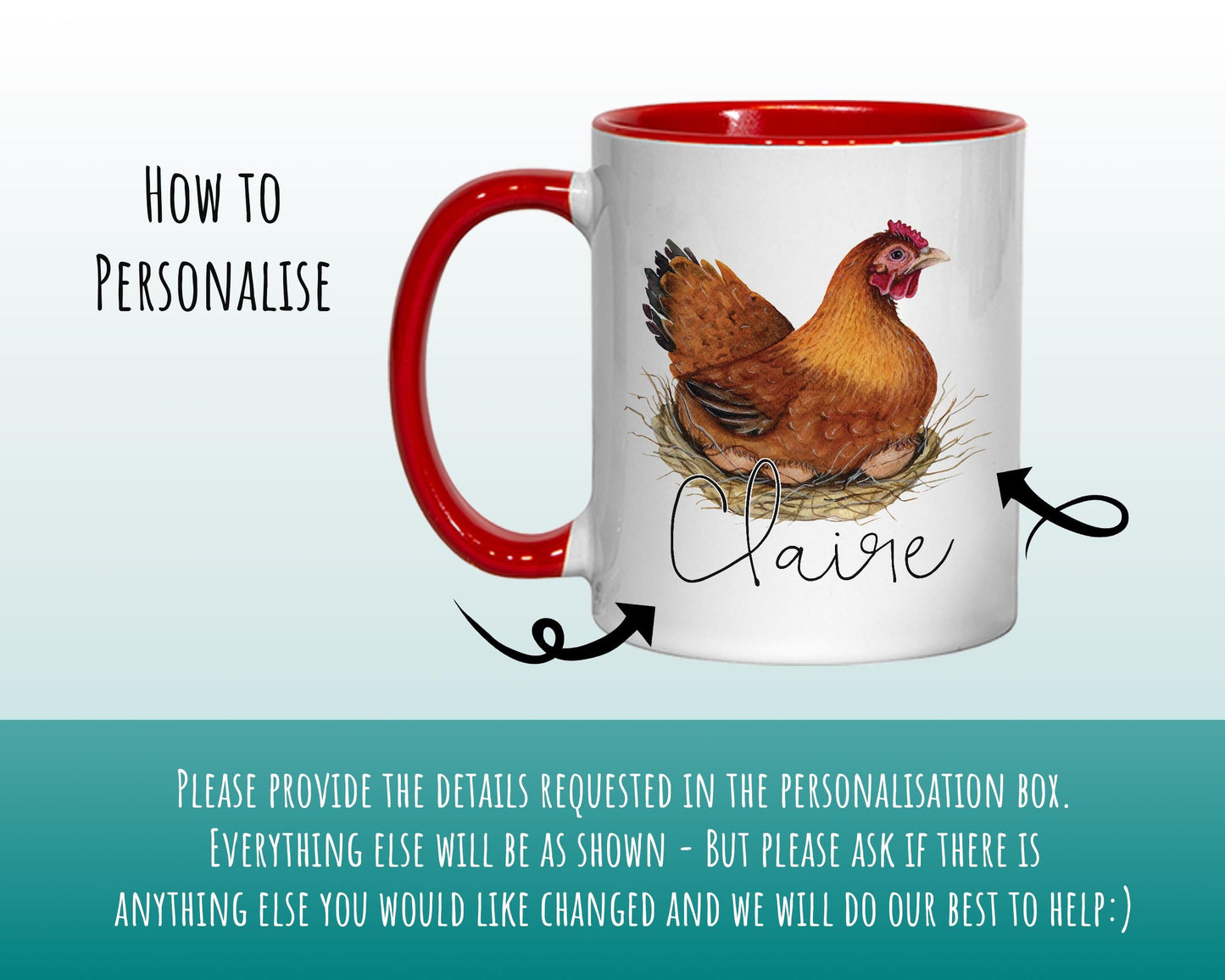Personalised Chicken Lovers Coffee Mug MGZ145