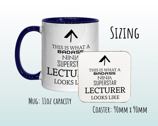 This Is What A Badass Lecturer Looks Like 11oz Coffee Mug Tea Gift Idea For Professor College University Teacher Assistant Business MG0797