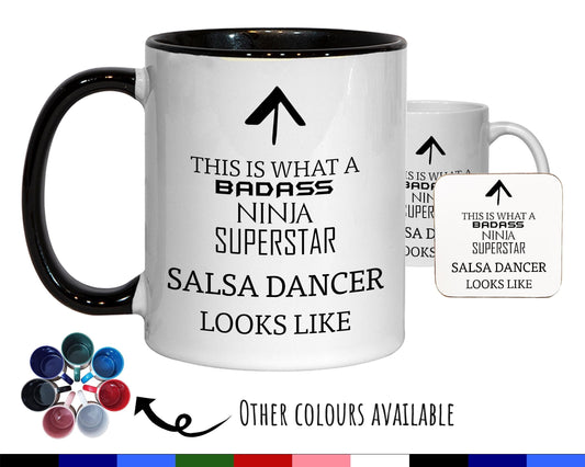 This Is What A Badass Salsa Dancer Looks Like 11oz Coffee Mug Tea Gift Idea For Dance Instructor Partners Coach Dancing Couple MG0765