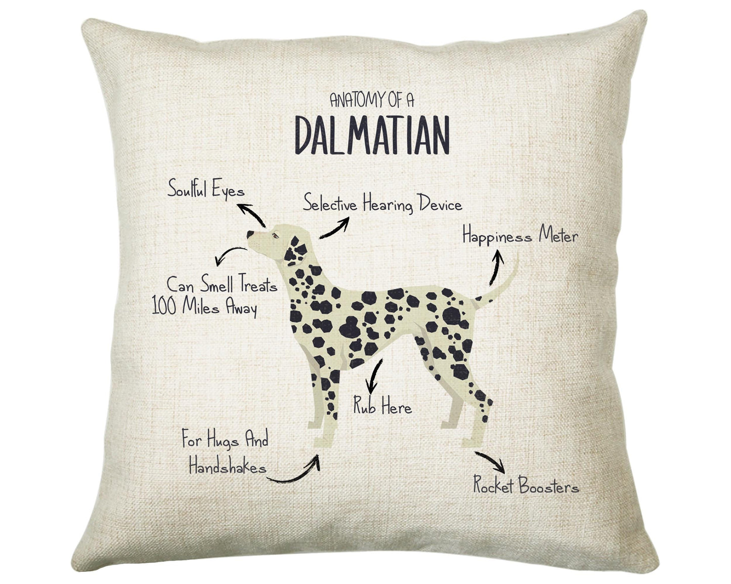 Anatomy of a Dalmatian Funny Gift For Him Or Her Cushion Pillow Bedroom Decor STC0088