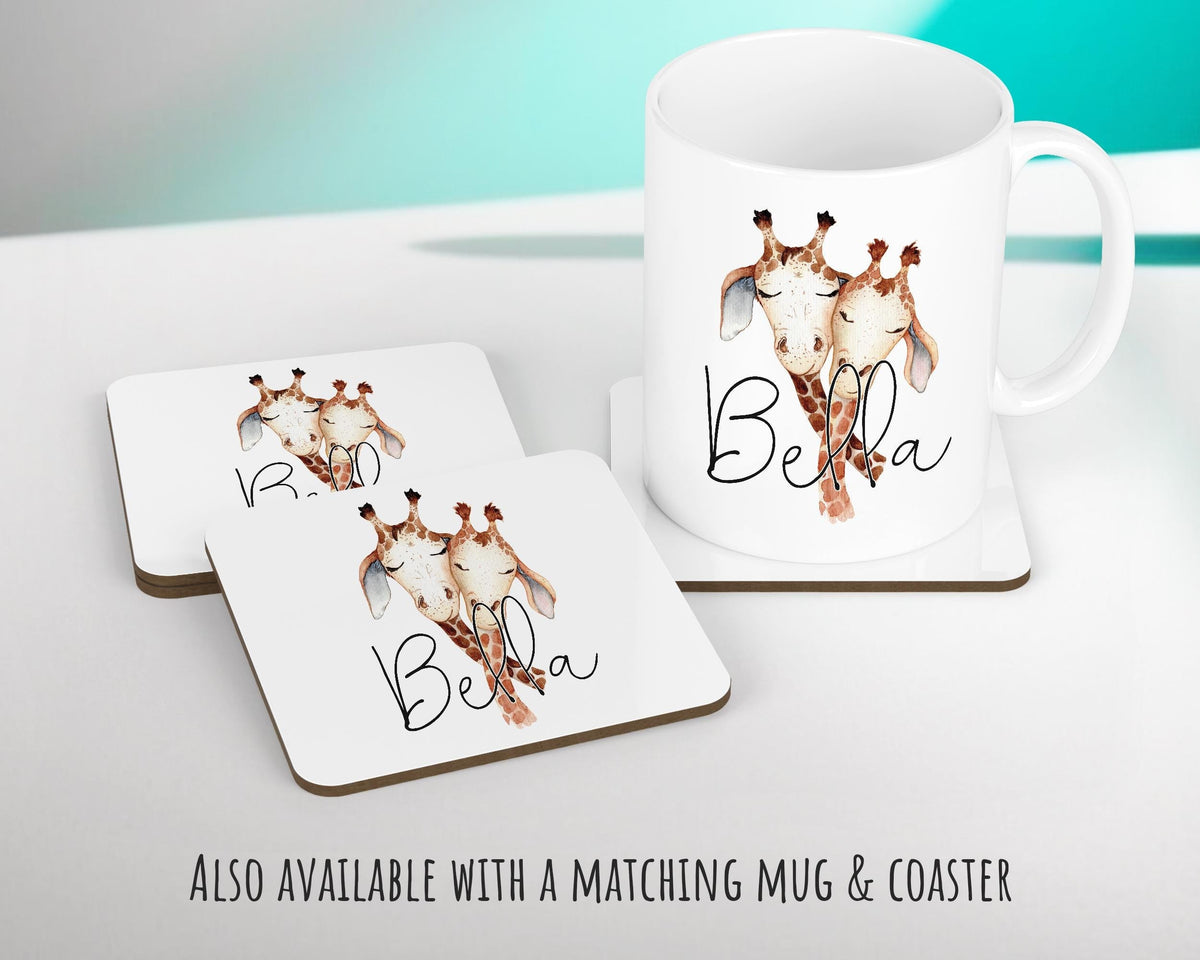 Personalised Giraffe Cushion Gift Printed Name Design - Cushion Throw Pillow Gift For Mum Dad Friend Bedroom Birthday Christmas Gift CS073