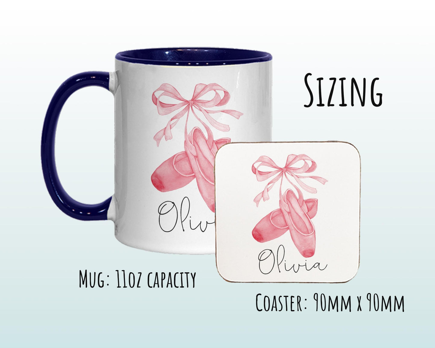 Personalised Ballet Gift Mug - Ceramic Coffee Tea Hot Chocolate Pink Mug for Ballet Dance Dancers MG0837