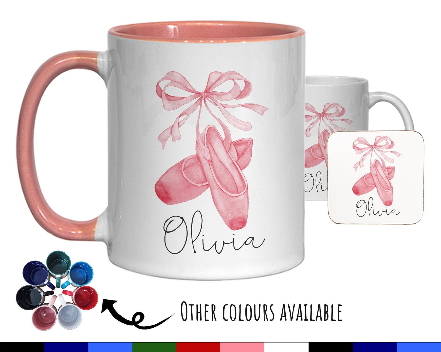 Personalised Ballet Gift Mug - Ceramic Coffee Tea Hot Chocolate Pink Mug for Ballet Dance Dancers MG0837