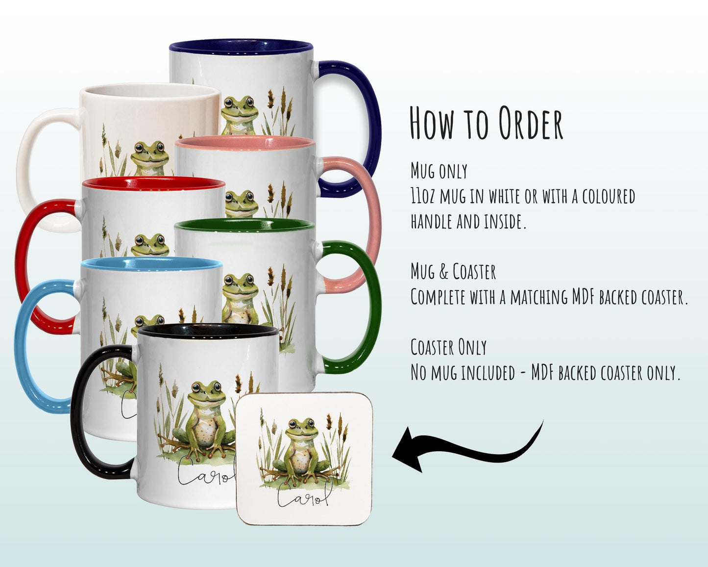 Personalised Frog Gift Mug - Ceramic Coffee Tea Hot Chocolate Mug Gift for Frog Lovers - Secret Santa Gift for Fans of Ponds Wildlife MG0860