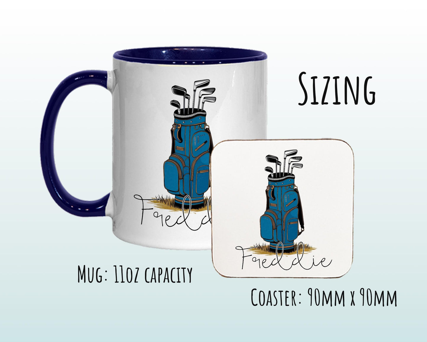 Personalised Golf Gift Mug - Ceramic Coffee Tea Hot Chocolate Mug Golfer Gift for Golfing Lovers - Secret Santa Gift Idea for Him MG0914