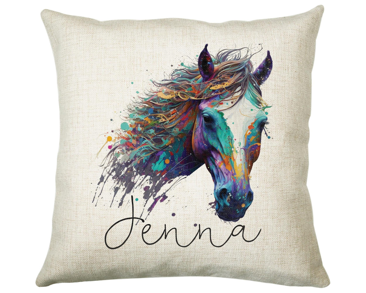 Birthday Gift For Girl Horse Lover Cushion Gift Printed Name Design Cushion Throw Pillow Gift For Girls Nursery Bedroom Christmas Gift CS524