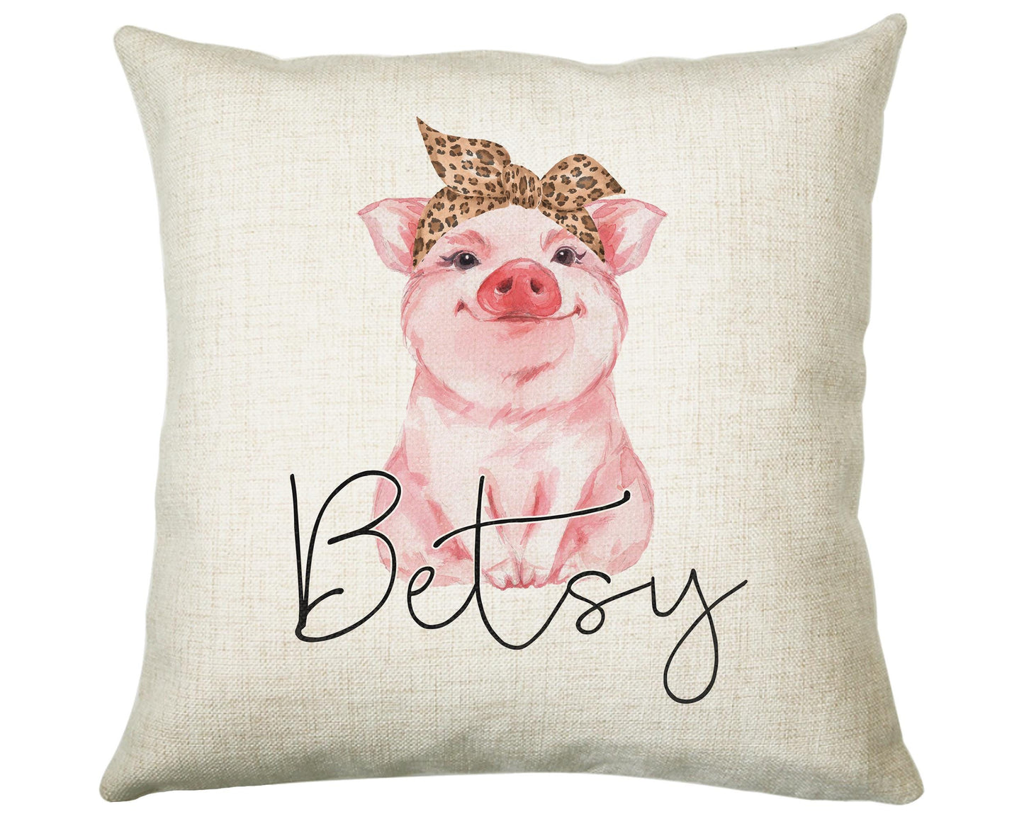 Personalised Hipster Pig Cushion Gift Printed Name Design - Cushion Throw Pillow Gift For Mum Friend Bedroom Birthday Christmas Gift CS143