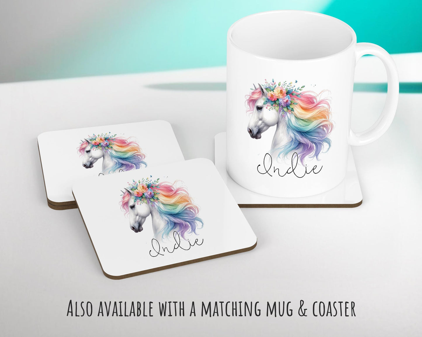 Personalised Horse Lover Cushion Gift Printed Name Design - Cushion Throw Pillow Gift For Boys Nursery Bedroom Birthday Gift G009