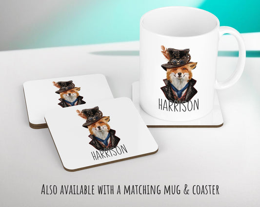 Personalised Fox Cushion Gift Printed Name Design - Cushion Throw Pillow Gift For Him/Her Sitting Room Bedroom Birthday Christmas Gift CS475
