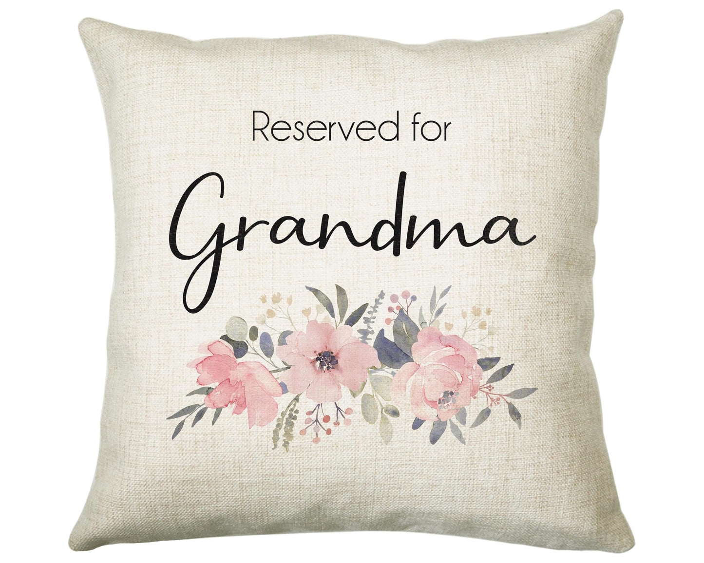 Personalised Reserved For Grandma Cushion Gift Printed Name Design - Cushion Throw Pillow Gift For Nan Nanny Granny Christmas Gift CS053