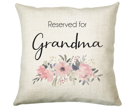 Personalised Reserved For Grandma Cushion Gift Printed Name Design - Cushion Throw Pillow Gift For Nan Nanny Granny Christmas Gift CS053