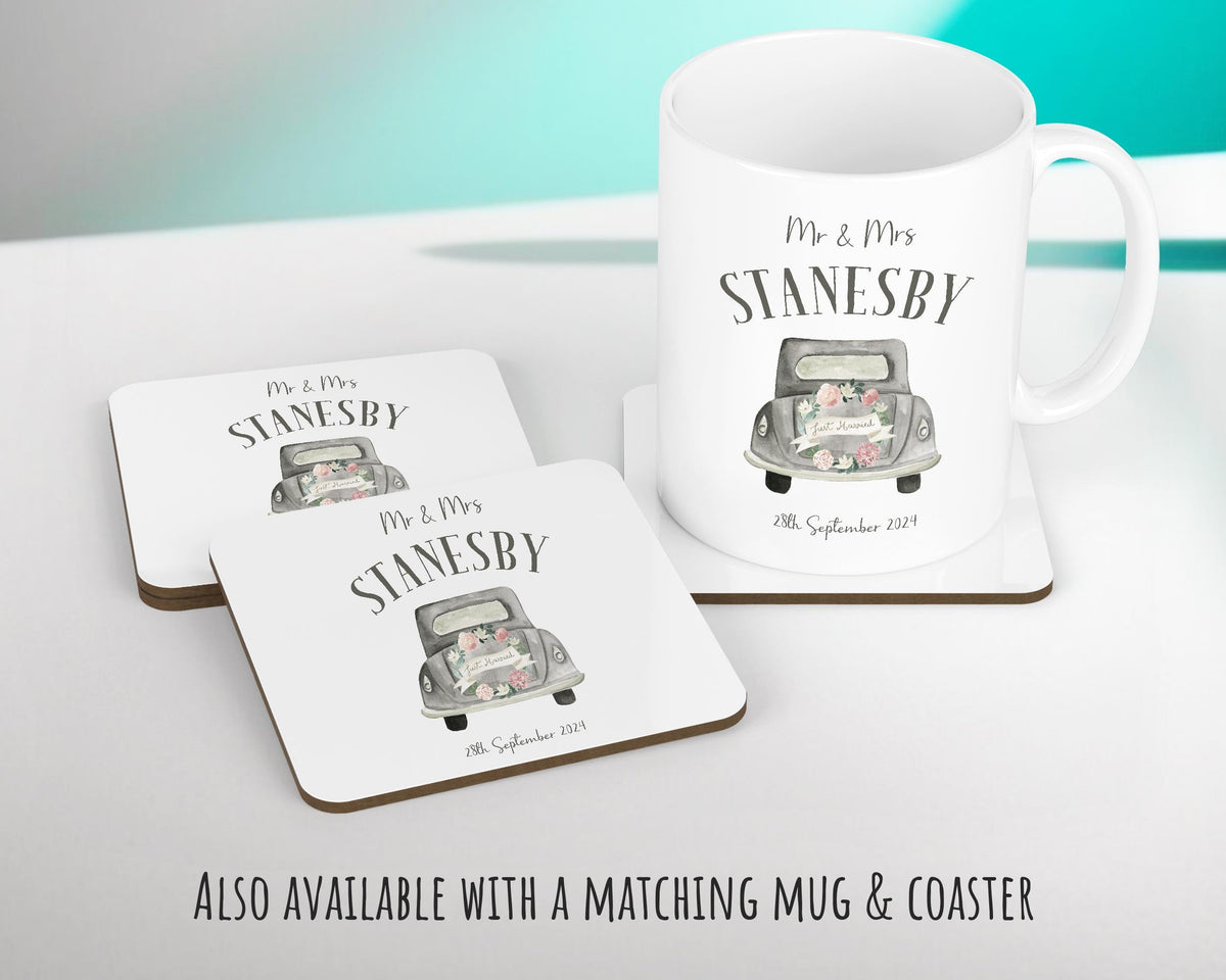 Personalised Just Married Cushion Wedding Gift Printed Name Design - Cushion Throw Pillow Gift For Newly Married Couple Wedding Gift CS373