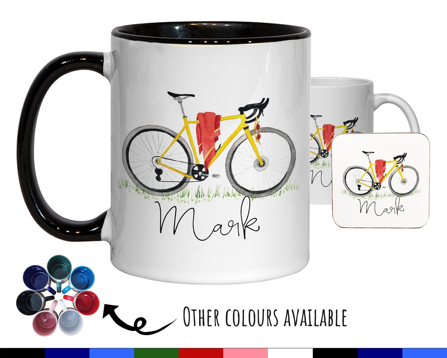 Personalised Cycling Gift Mug - Great Gift for Cyclists - Bike Mug - Cycling Gifts for Men - Road Bicycle Bike Biker Design MGZ311