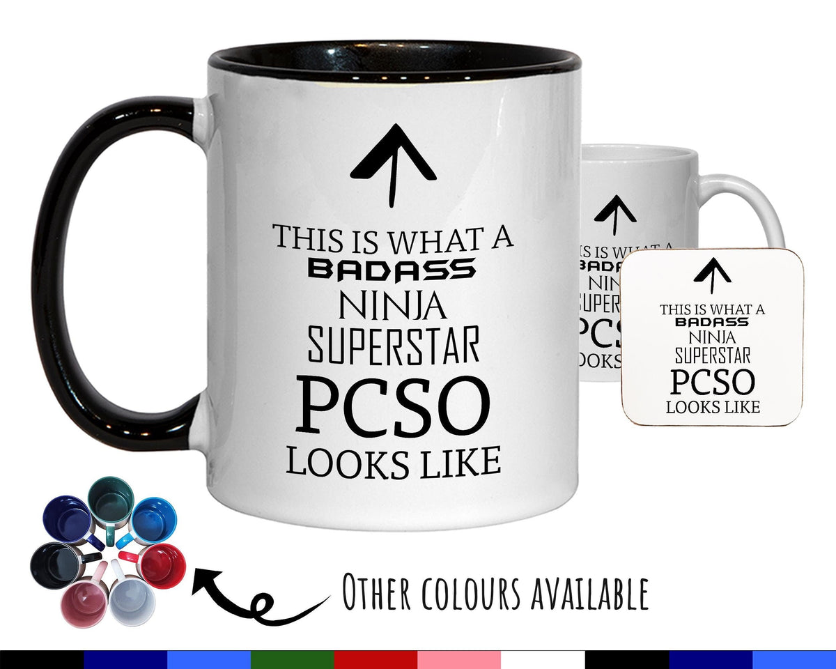This Is What A Badass PCSO Looks Like 11oz Coffee Mug Tea Gift Idea For Police Community Support Officer Police Force MG0803