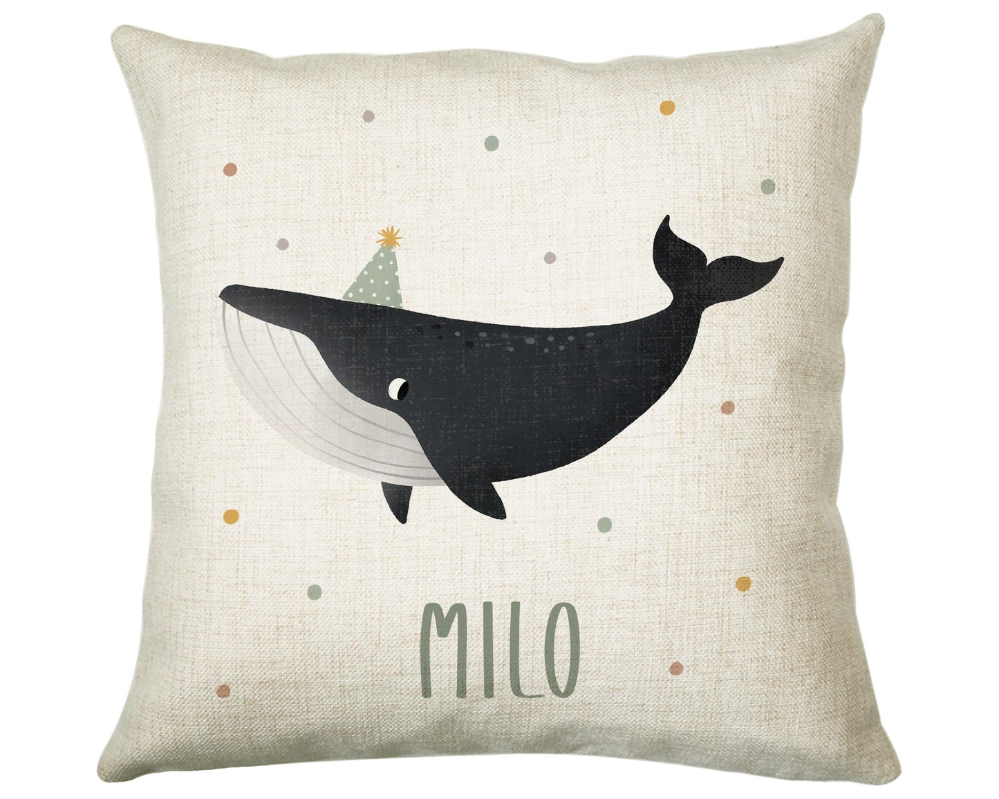 Personalised Whale Cushion Boys Girls Gift Printed Name Design - Custom Pillow For Girls Boys Nursery Bedroom Decor Gift CS277