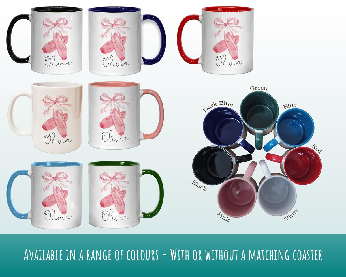 Personalised Ballet Gift Mug - Ceramic Coffee Tea Hot Chocolate Pink Mug for Ballet Dance Dancers MG0837