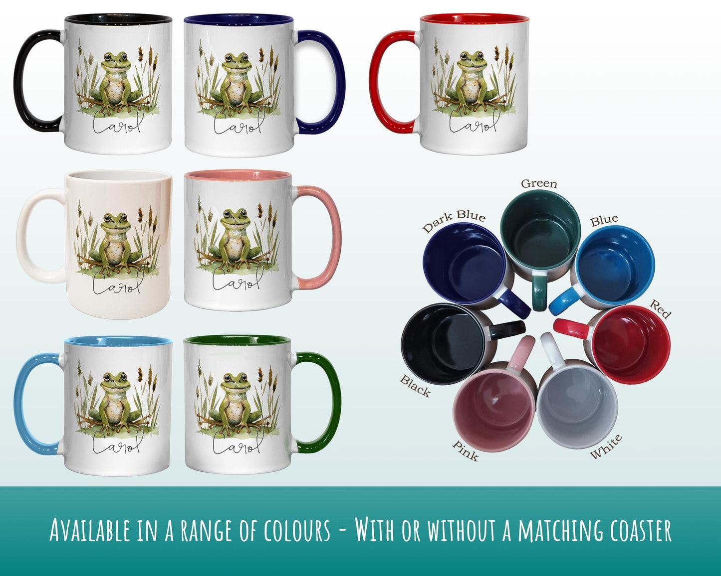 Personalised Frog Gift Mug - Ceramic Coffee Tea Hot Chocolate Mug Gift for Frog Lovers - Secret Santa Gift for Fans of Ponds Wildlife MG0860