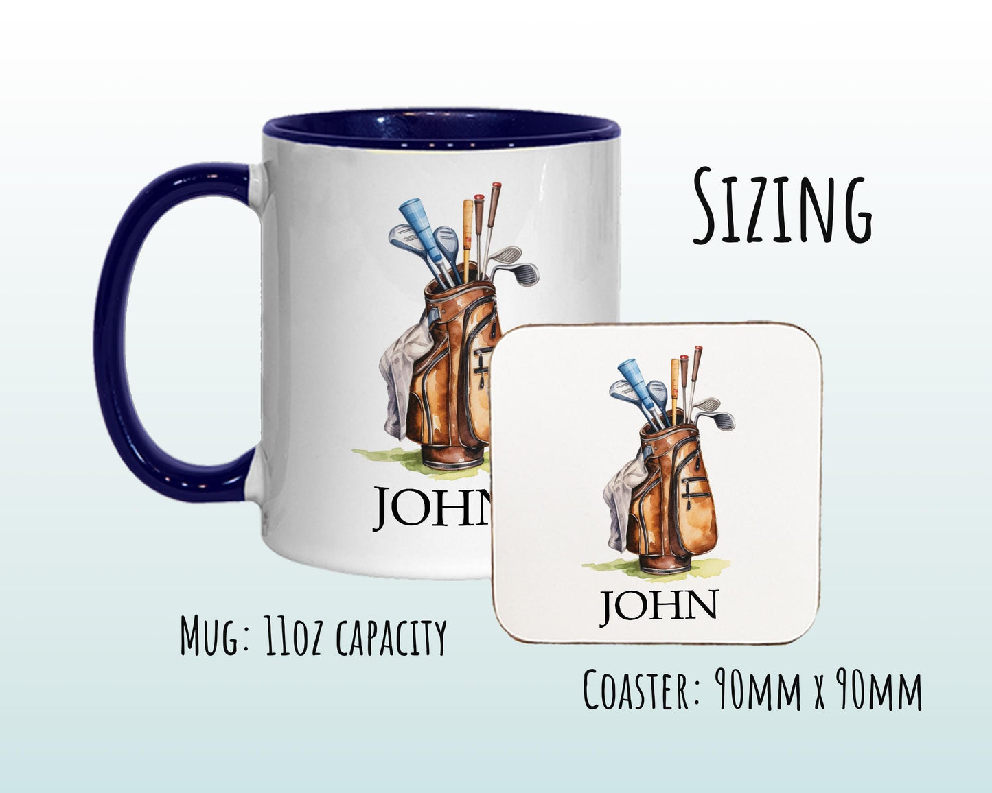 Personalised Golf Gift Mug - Ceramic Coffee Tea Hot Chocolate Mug Golfer Gift for Golfing Lovers - Secret Santa Gift Idea for Him MG0920