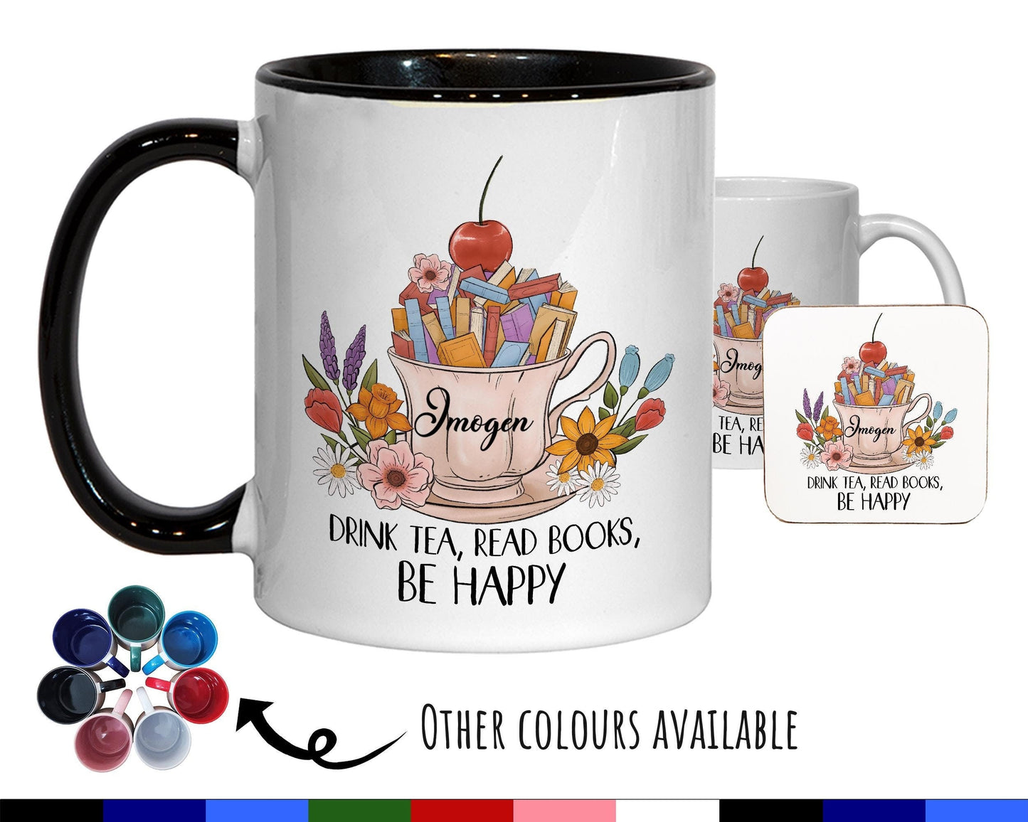 Personalised Gifts for Book Lovers Mug - Ceramic Coffee Tea Cup Mug Gift for Fans of Books and Reading - Secret Santa Gift for Her MG0929